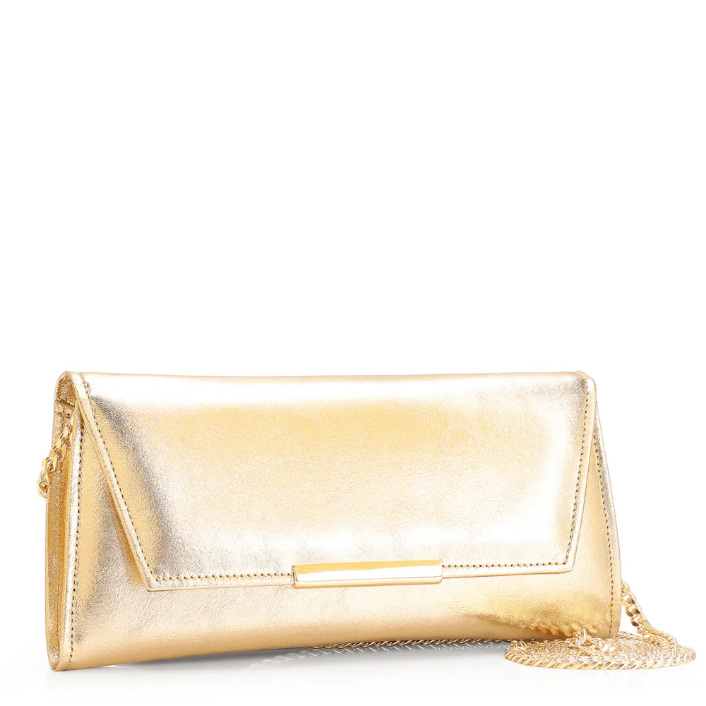 Clutch Couro Dourado - imagem 2