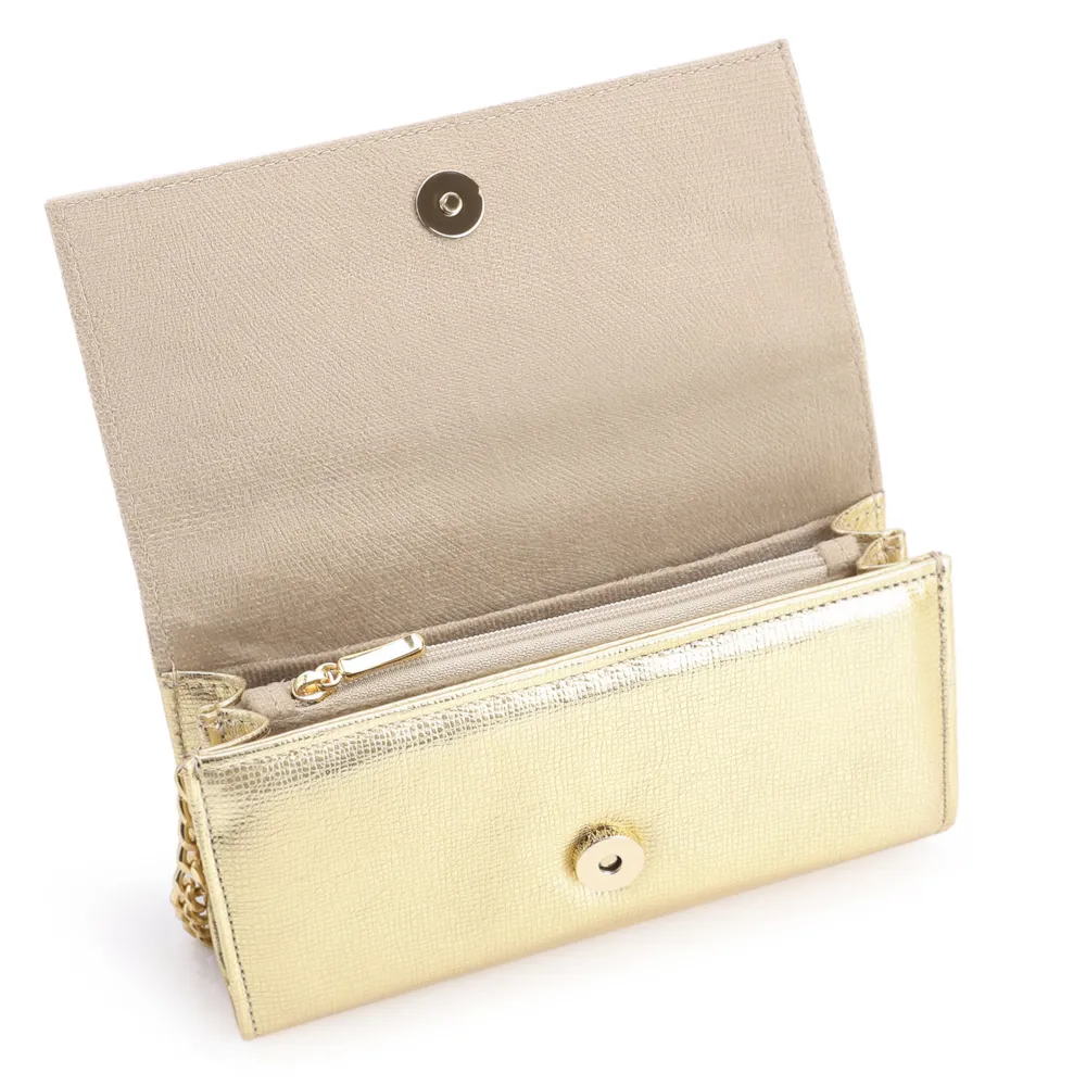 Clutch Couro Dourado - imagem 4