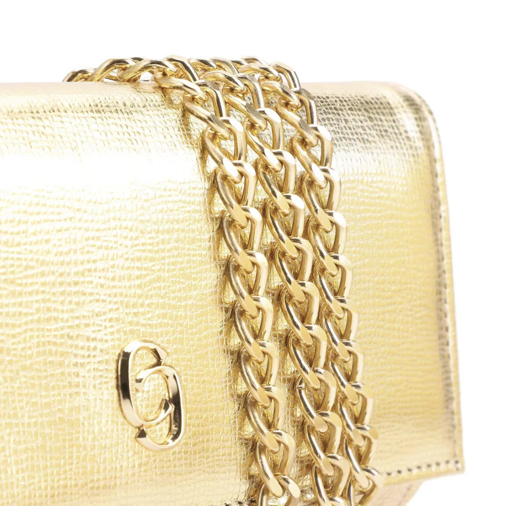 Clutch Couro Dourado - imagem 5