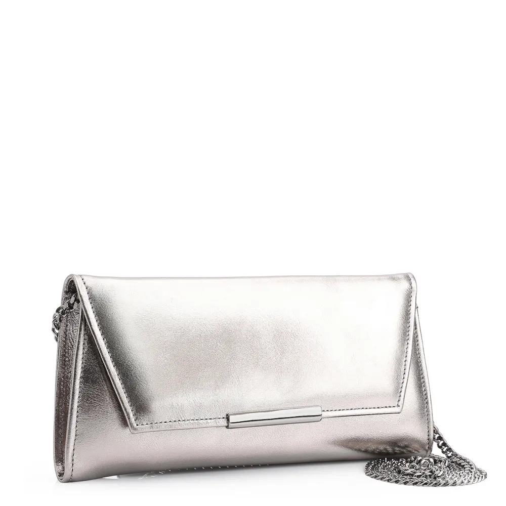 Clutch Couro Prata - imagem 3