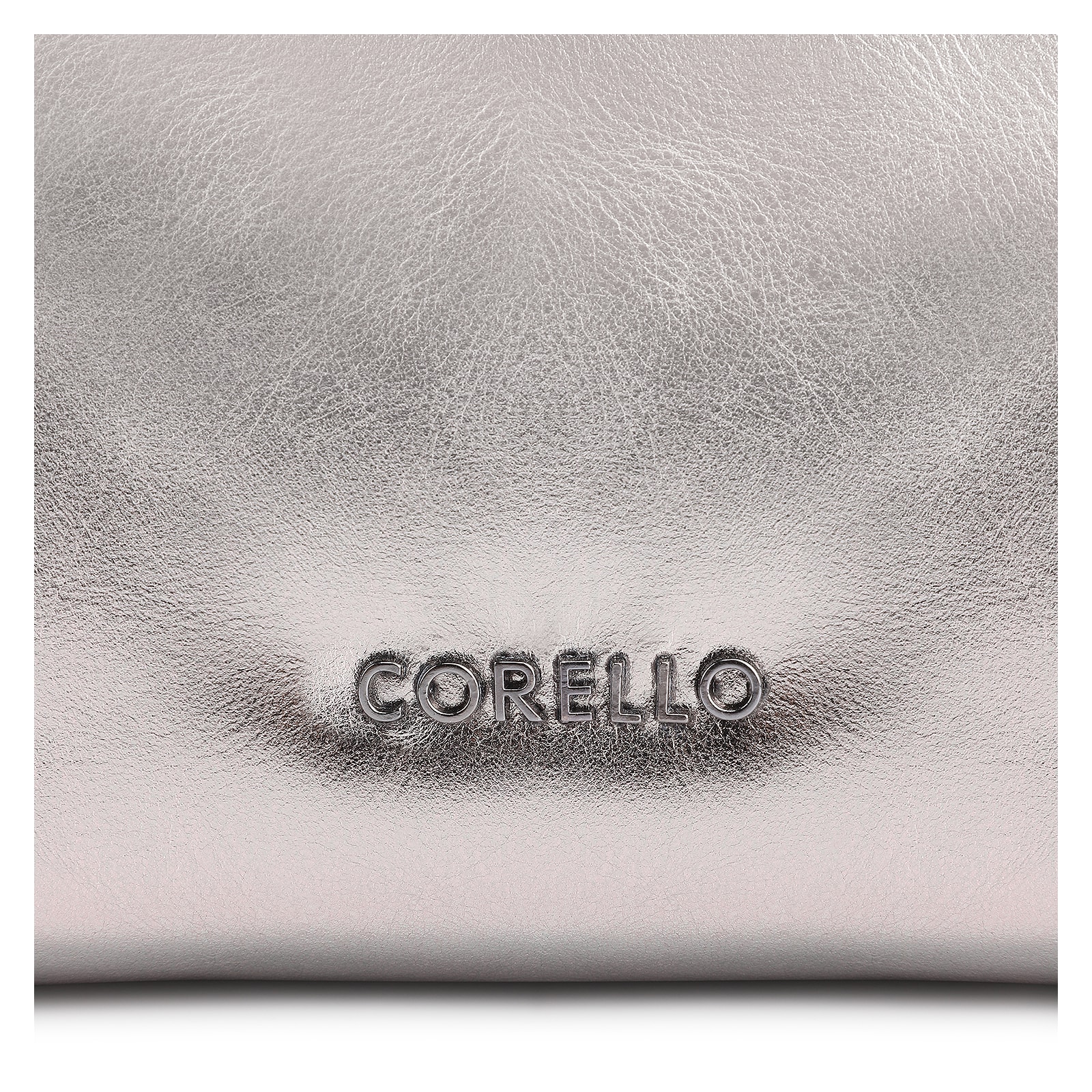 Clutch Couro Prata