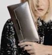 Clutch Couro Prata - imagem 2