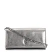 Clutch Couro Prata Grafite - imagem 1