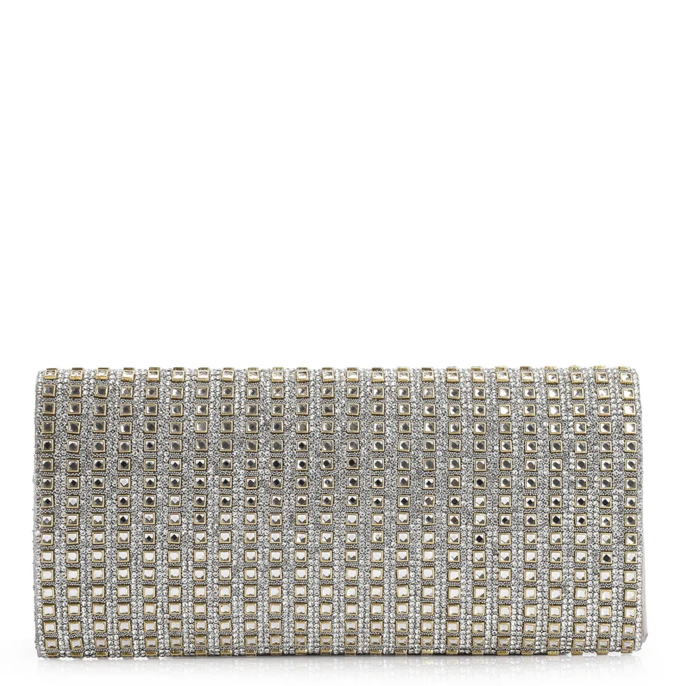 Clutch Cristal/Cetim Prata - imagem 3