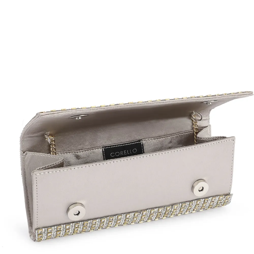 Clutch Cristal/Cetim Prata - imagem 4