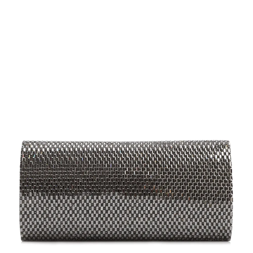 Clutch Festa Alt Prata Strass Corrente - imagem 3