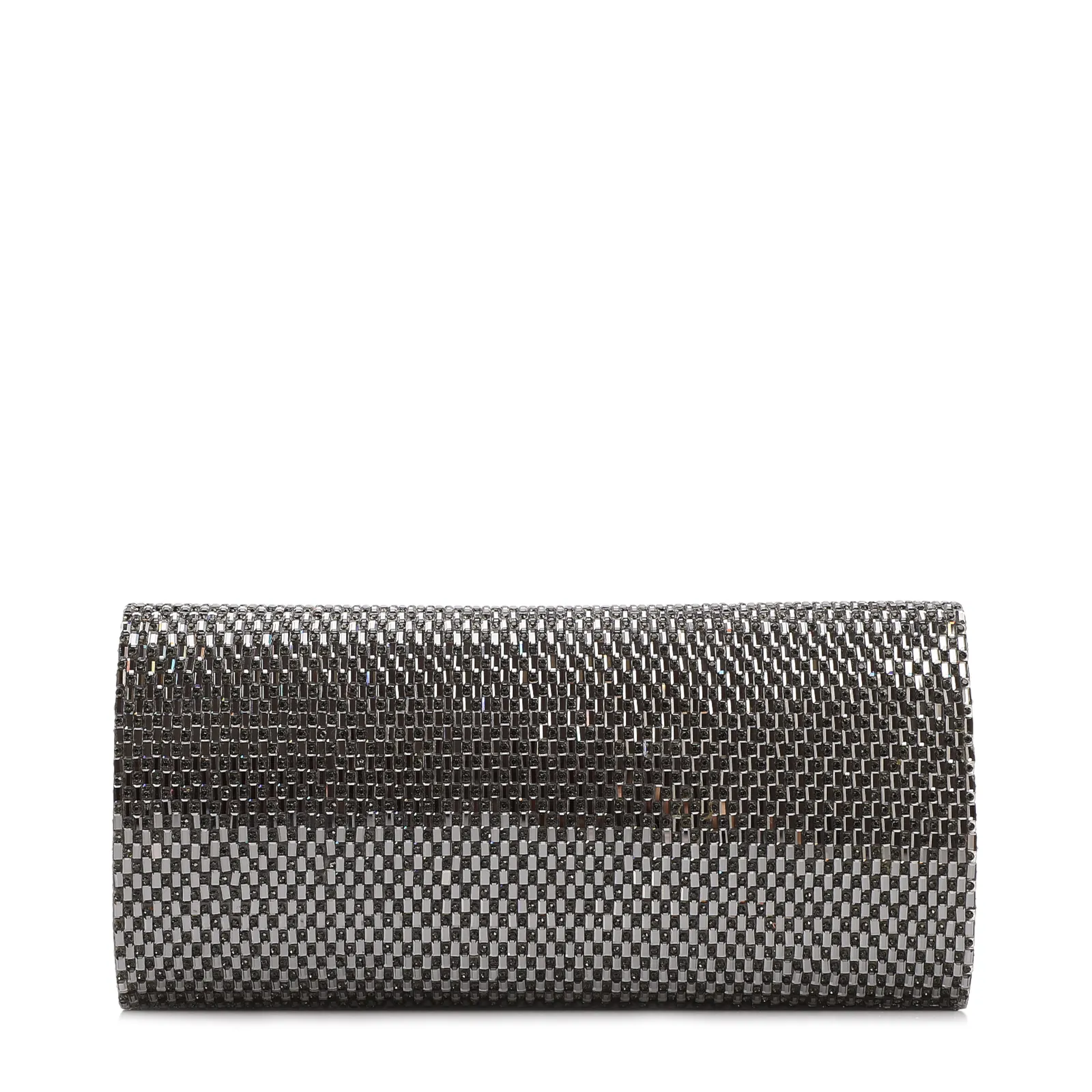 Clutch Festa Alt Prata Strass Corrente