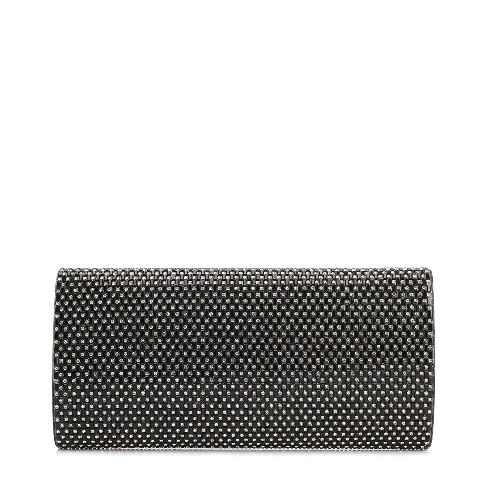 Clutch Festa Alt Preta Strass Corrente