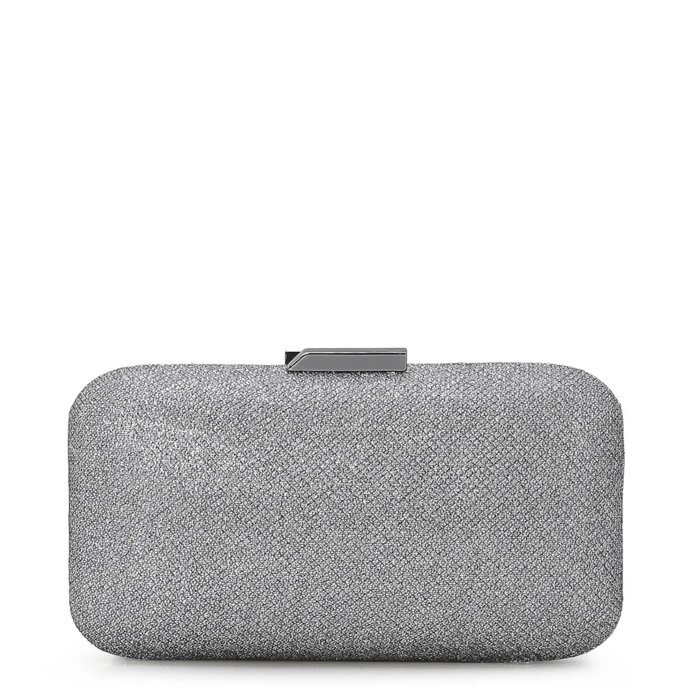 Clutch Festa Pequena Alt Prata Alça Corrente - imagem 3