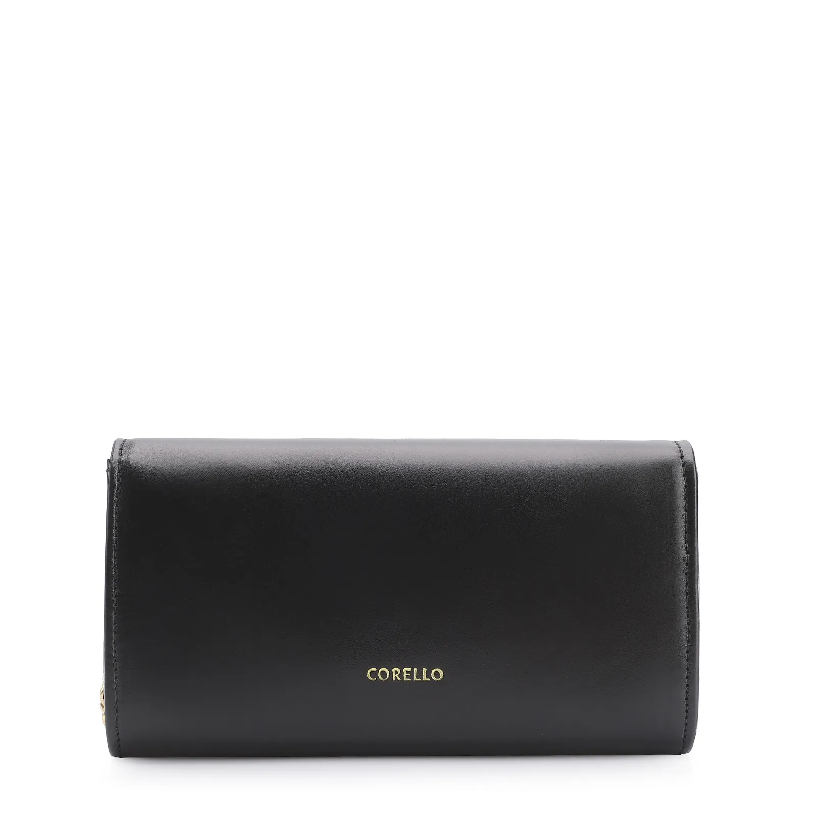 Clutch Fivelas Couro/Verniz Preto