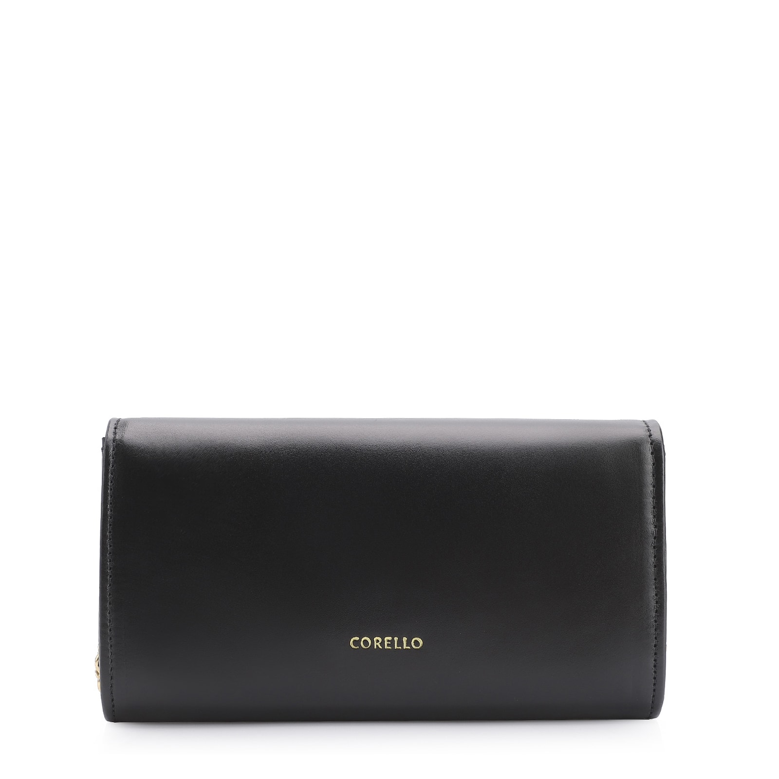 Clutch Fivelas Couro/Verniz Preto