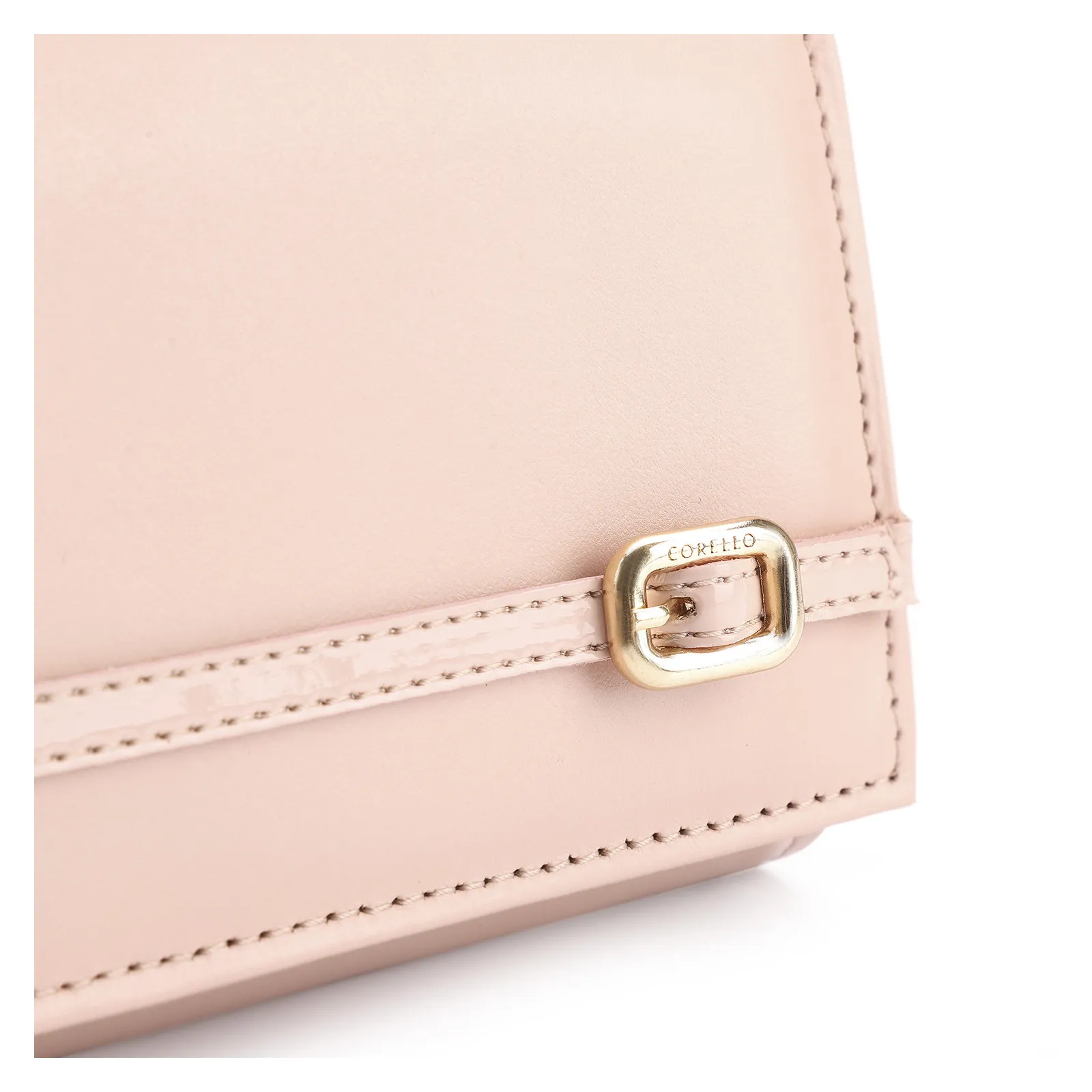 Clutch Fivelas Couro/Verniz Rosa