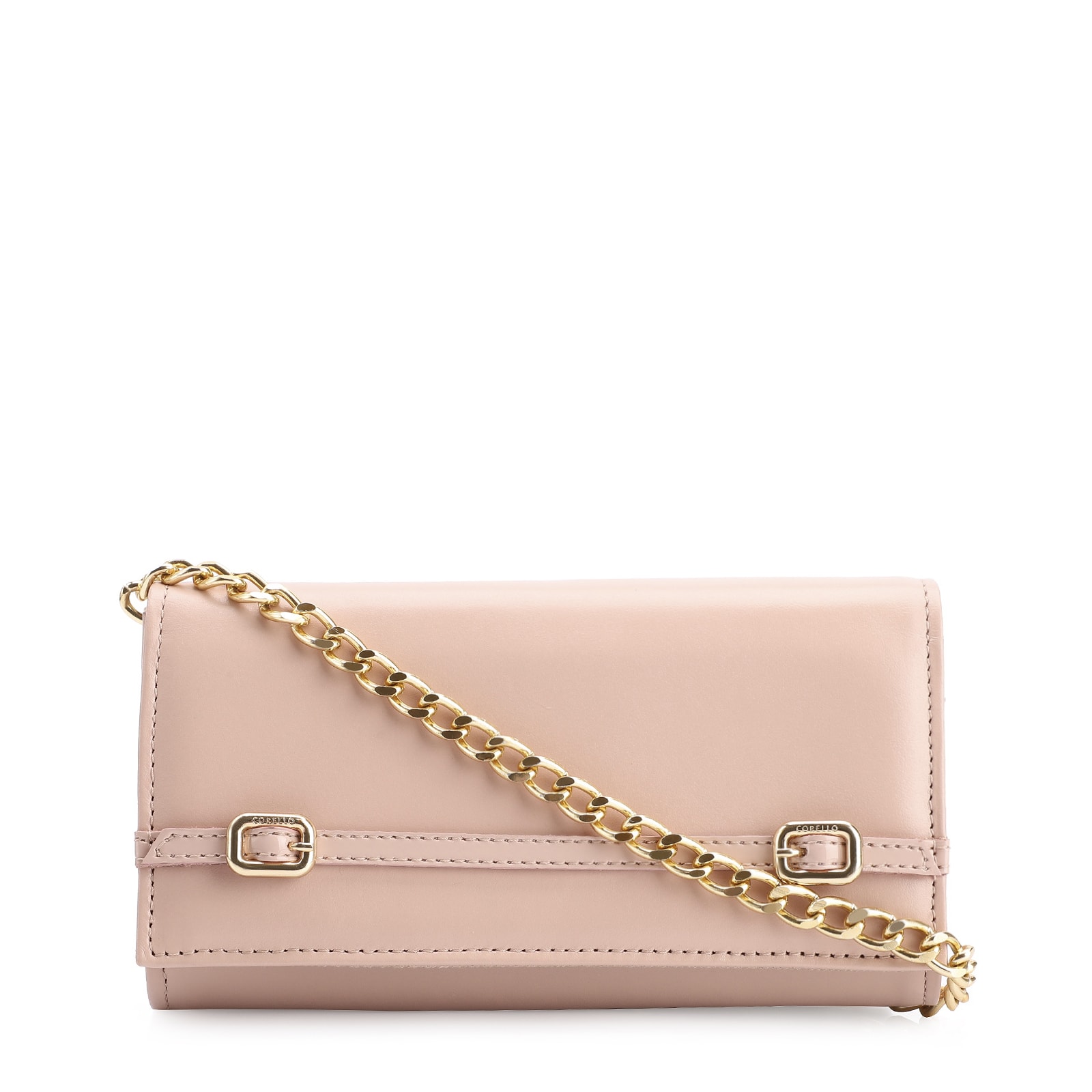 Clutch Fivelas Couro/Verniz Rosa