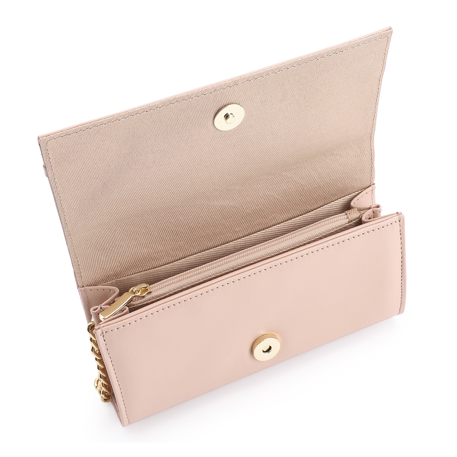 Clutch Fivelas Couro/Verniz Rosa