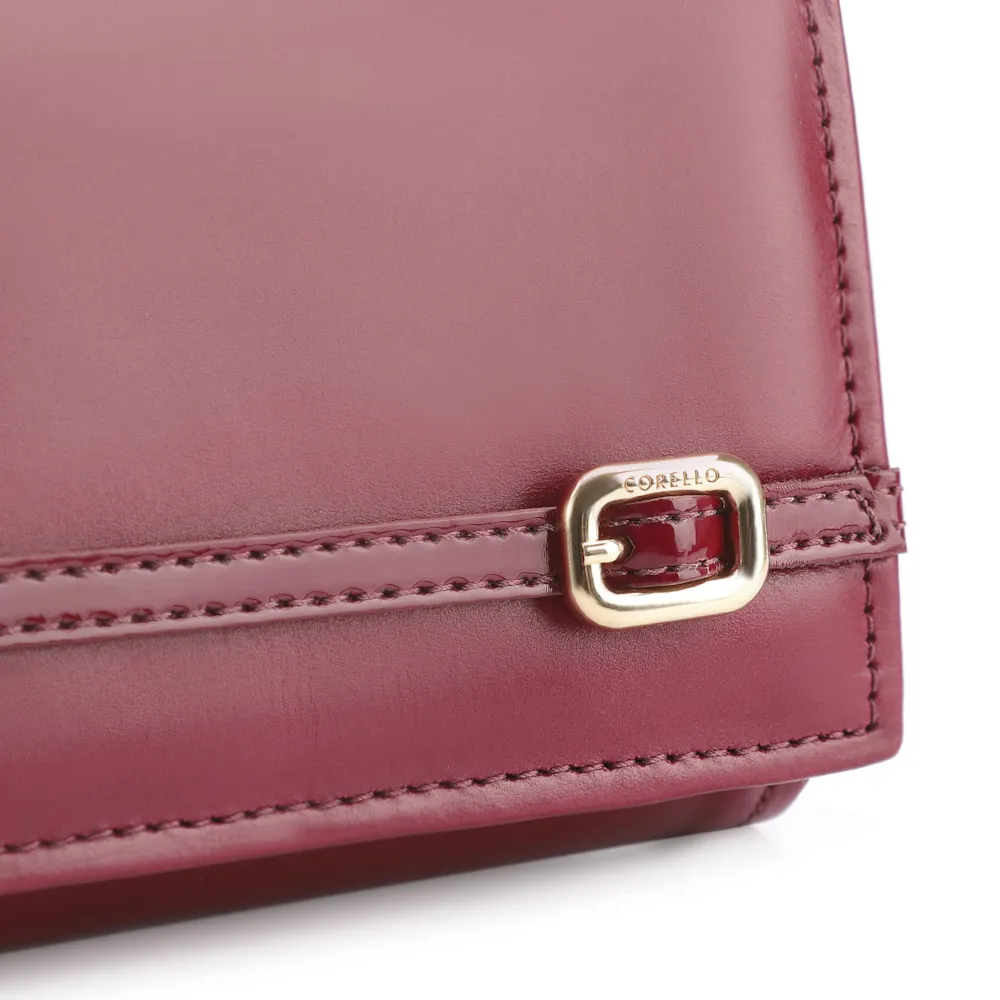 Clutch Fivelas Couro/Verniz Vermelho Cereja - imagem 6