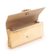 Clutch Flor Couro Dourado - imagem 5