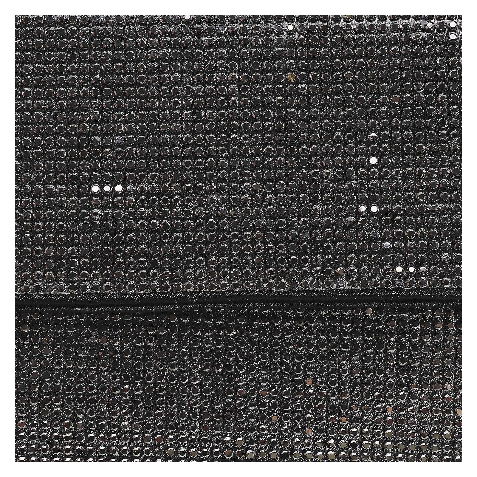 Clutch Strass Cetim Grafite