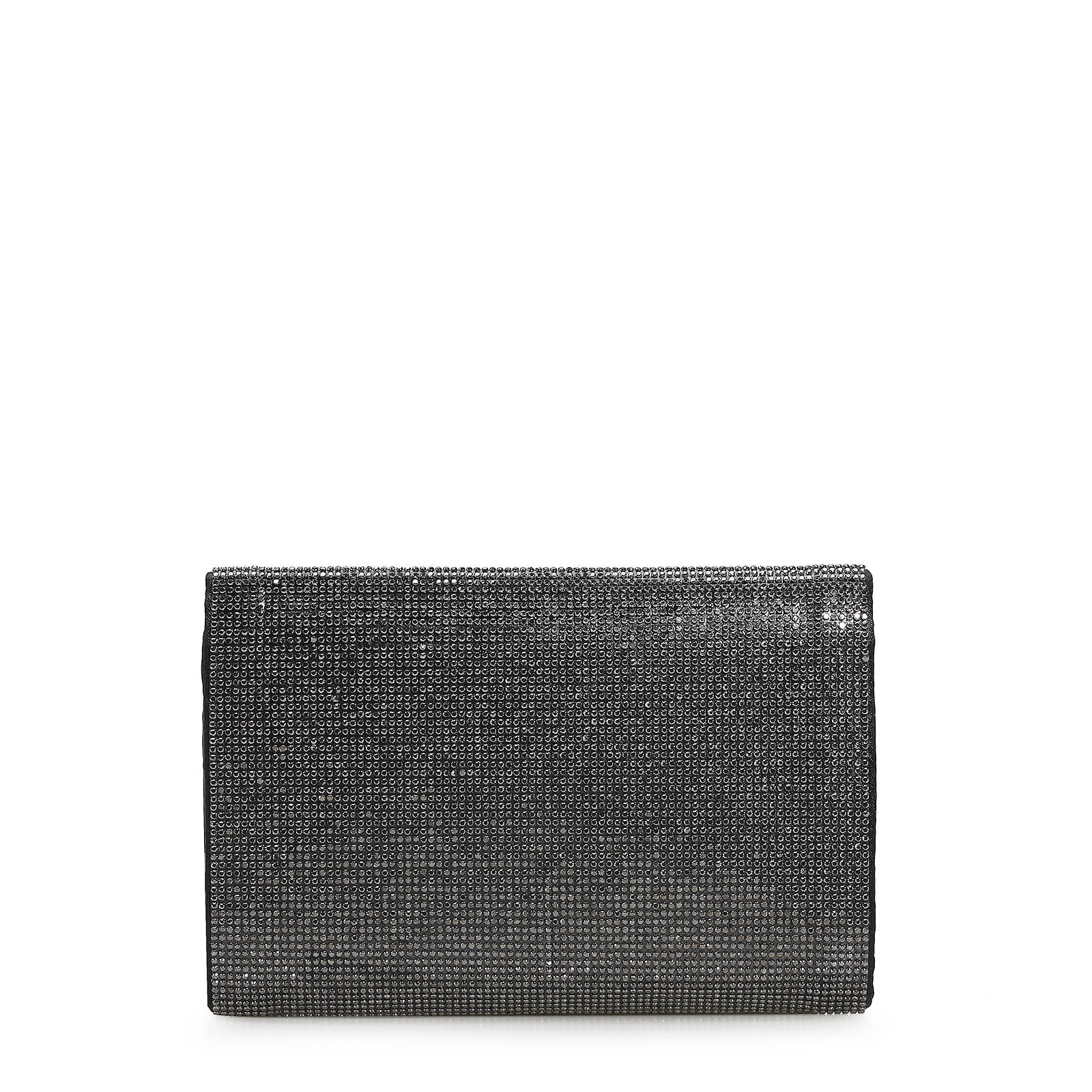 Clutch Strass Cetim Grafite