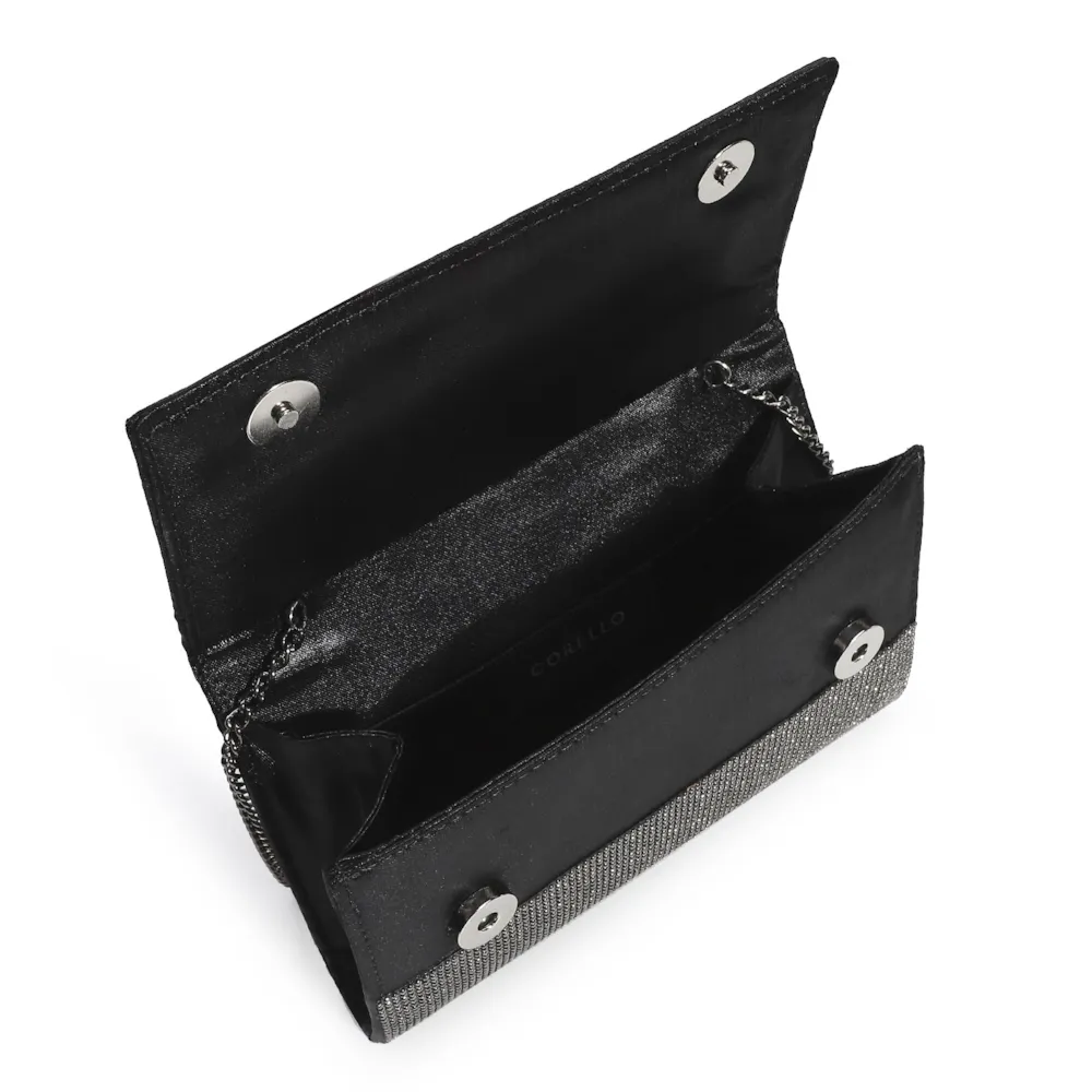 Clutch Strass Cetim Grafite - imagem 4