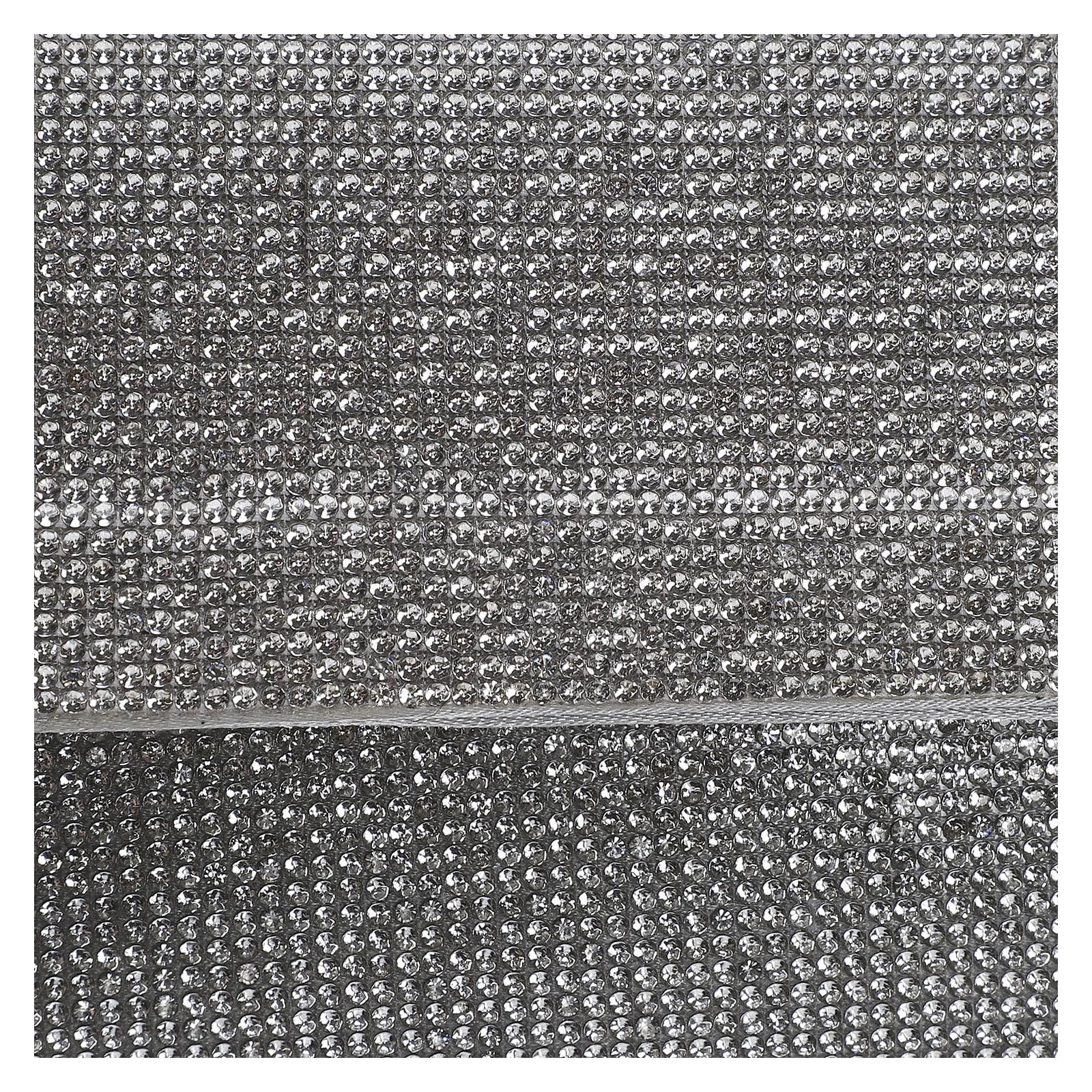 Clutch Strass Cetim Prata