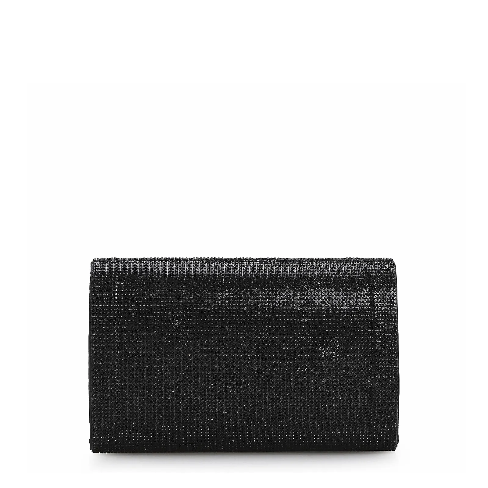 Clutch Strass Cetim Preto