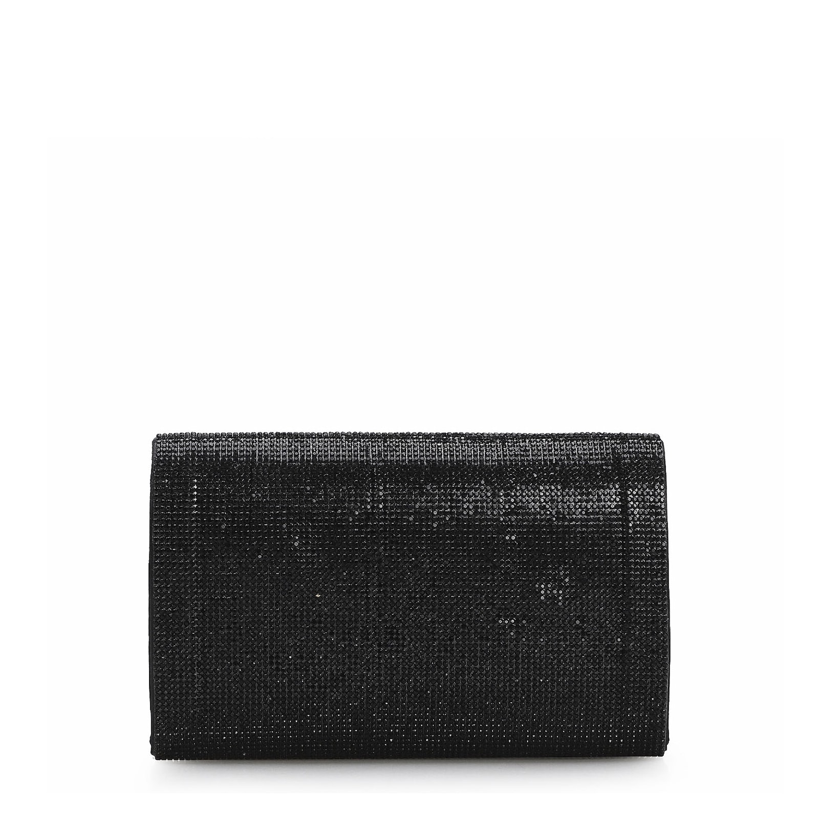 Clutch Strass Cetim Preto