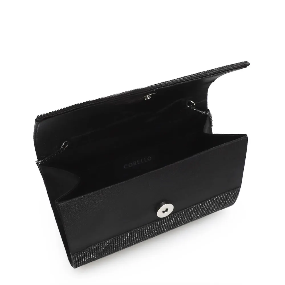 Clutch Strass Cetim Preto - imagem 4