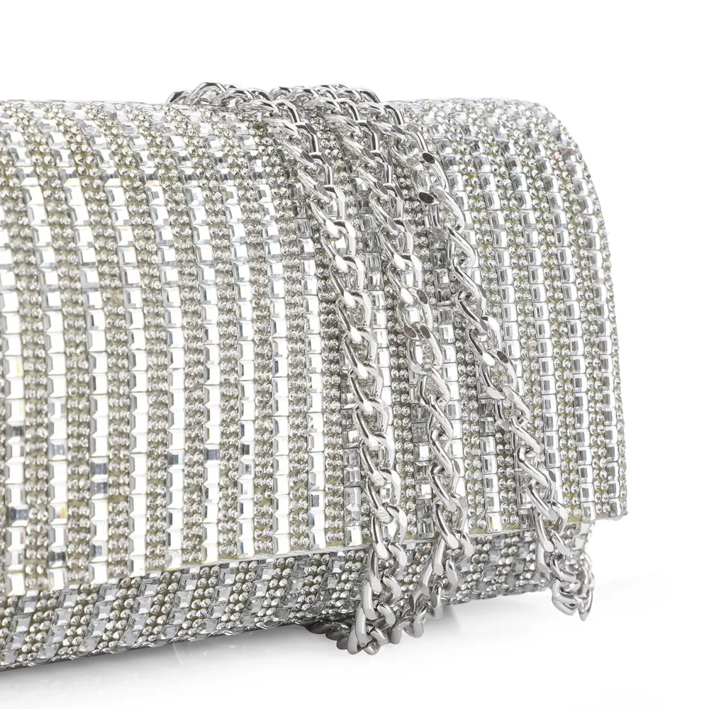 Clutch Strass Prata - imagem 5
