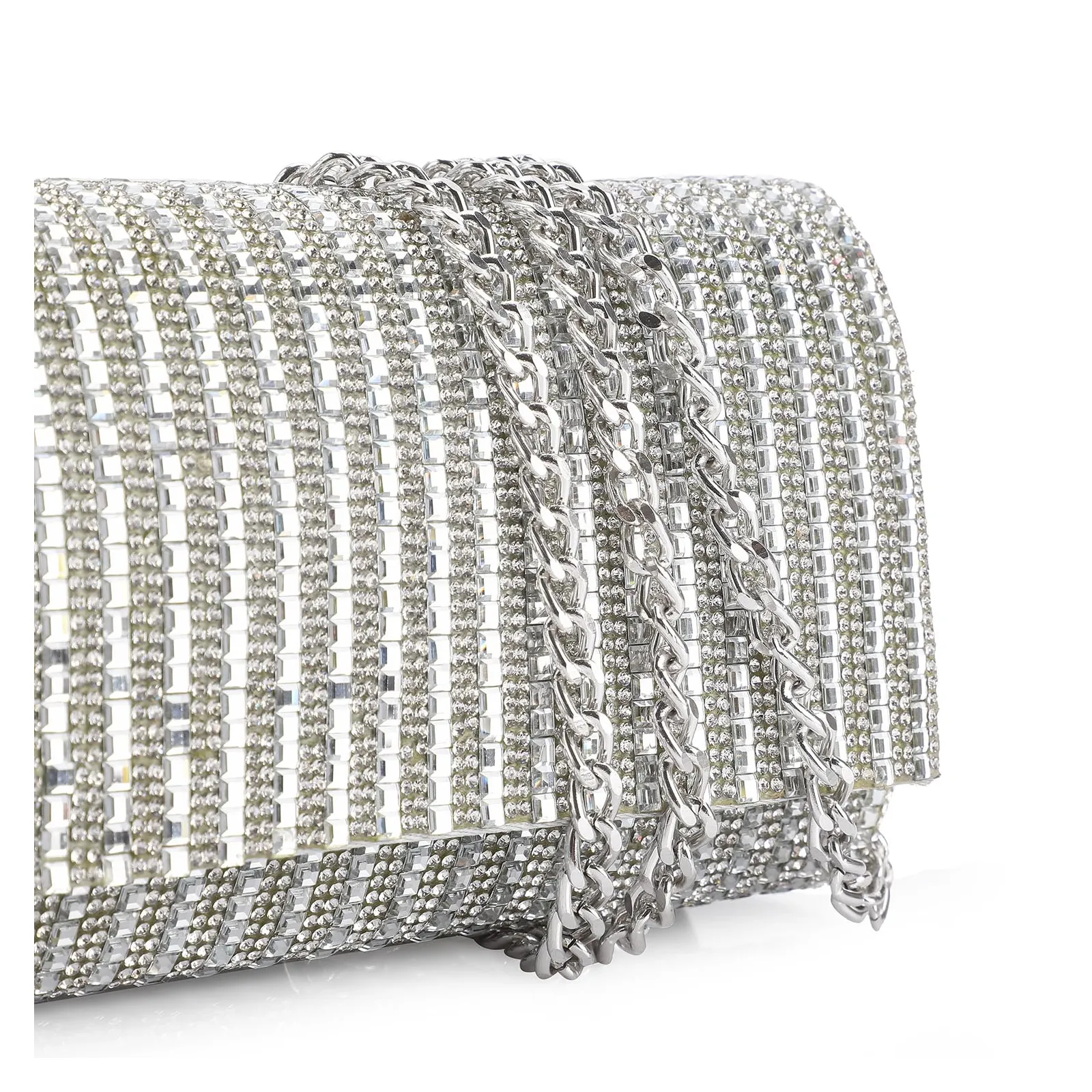 Clutch Strass Prata