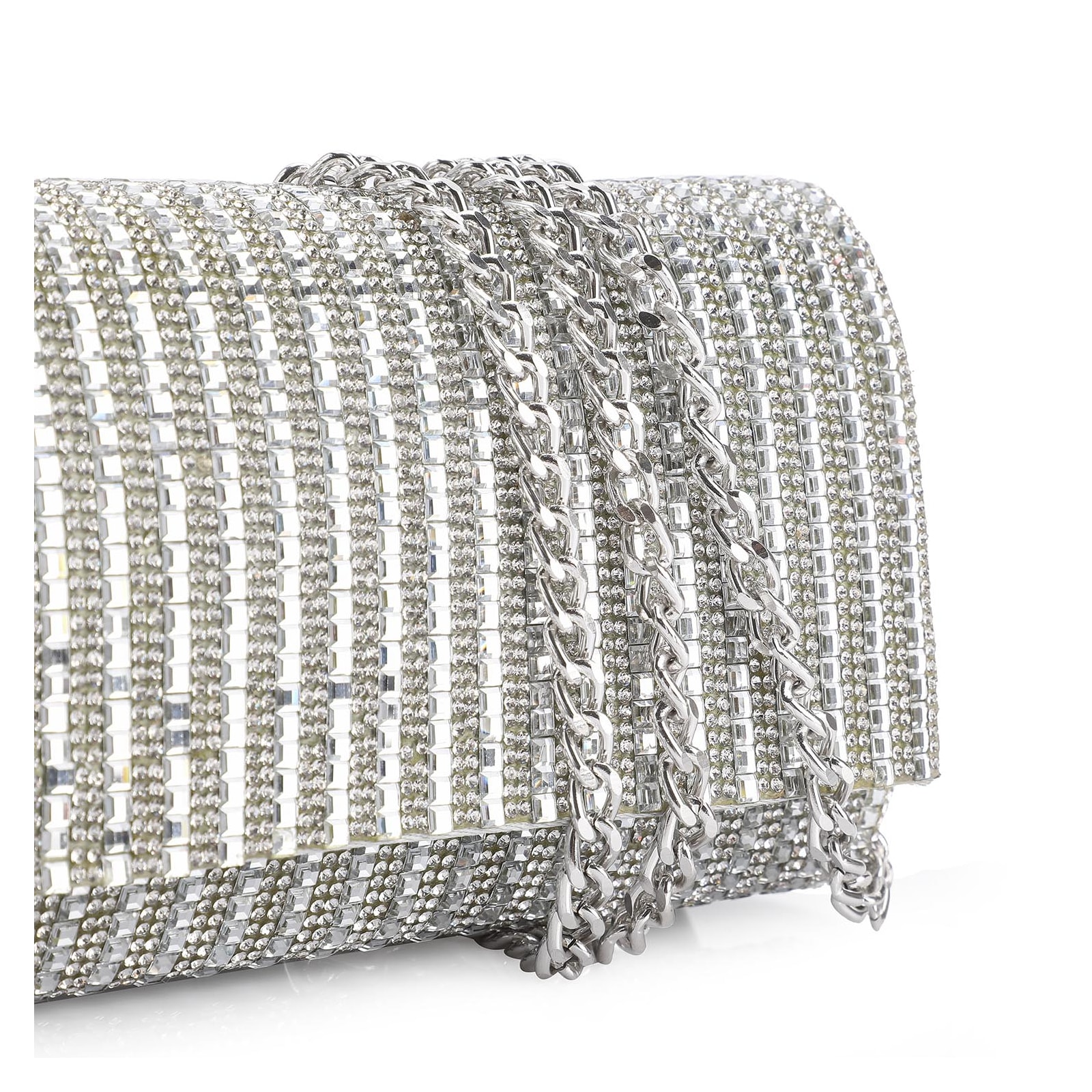 Clutch Strass Prata
