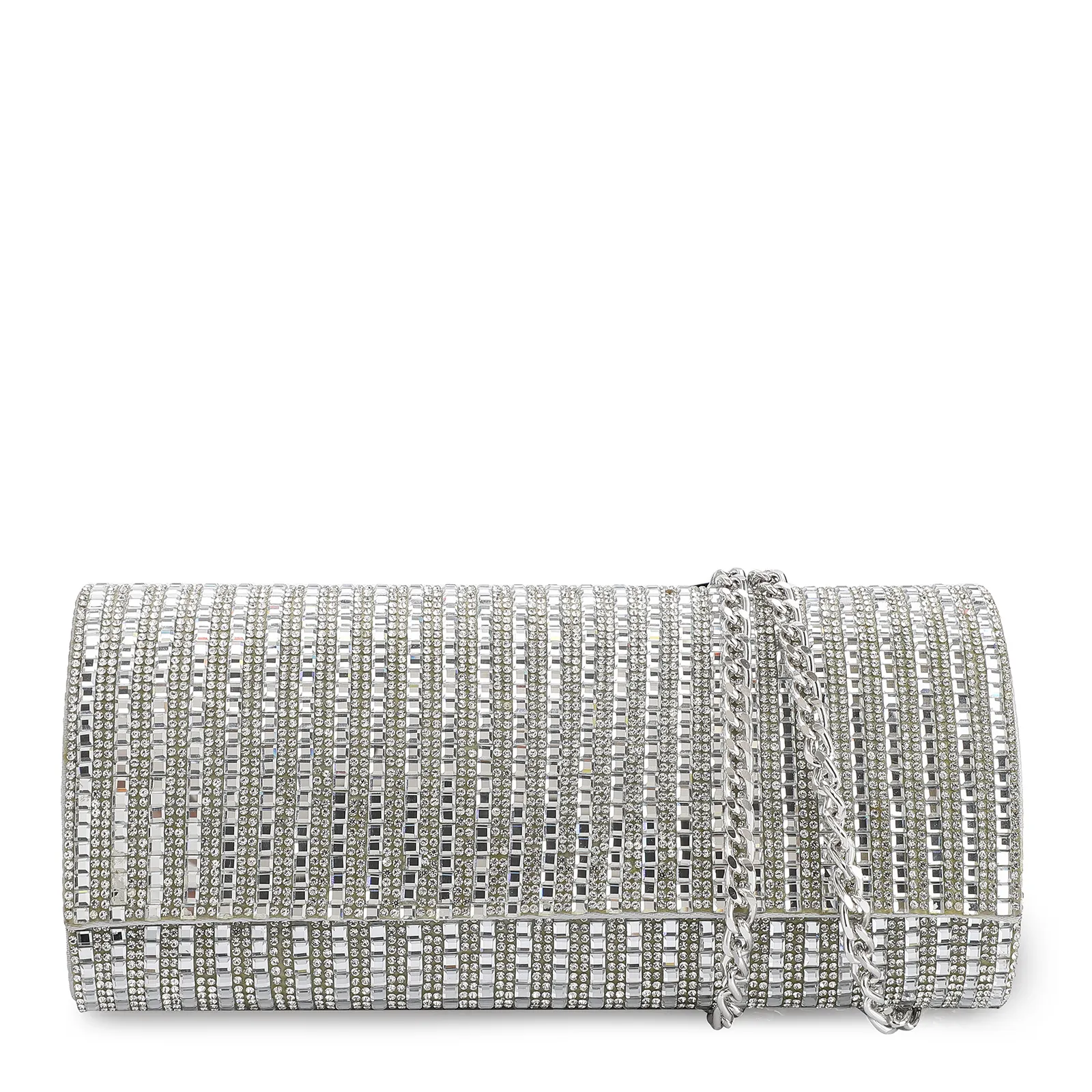 Clutch Strass Prata