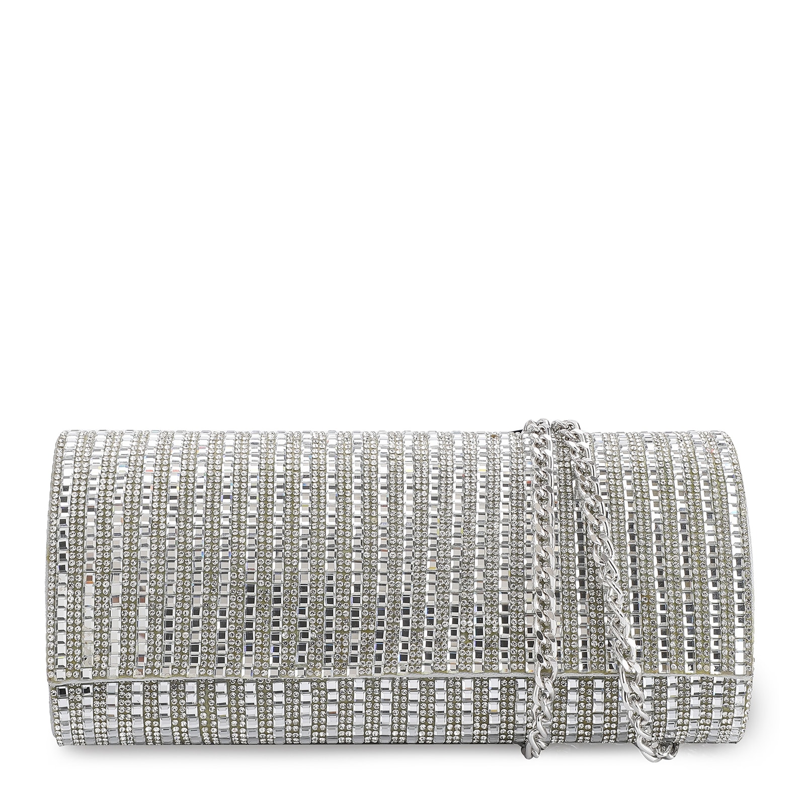 Clutch Strass Prata