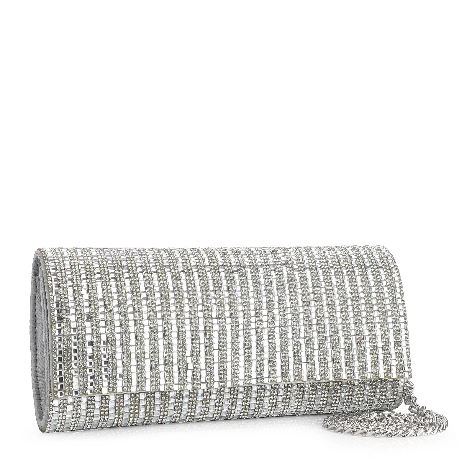 Clutch Strass Prata