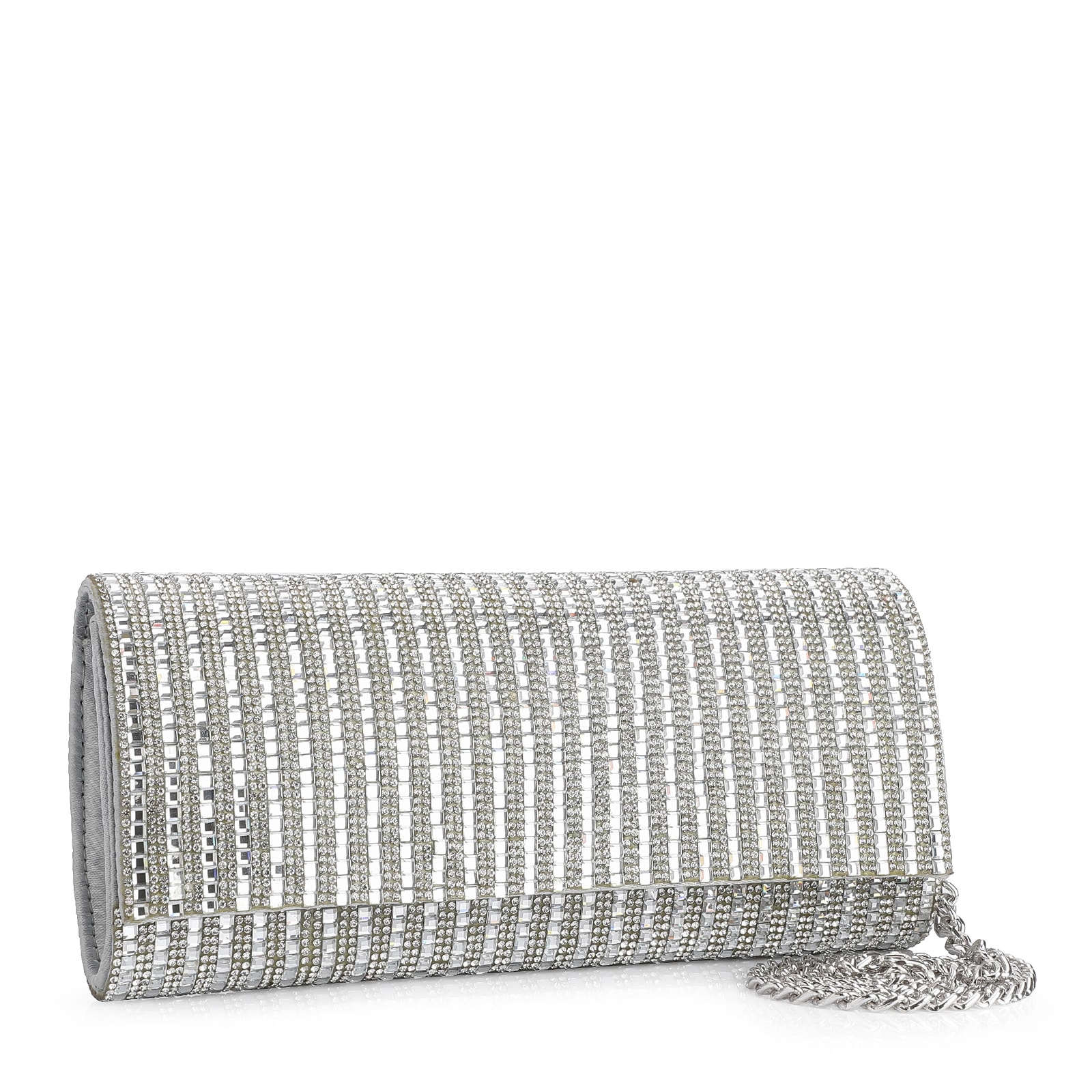 Clutch Strass Prata