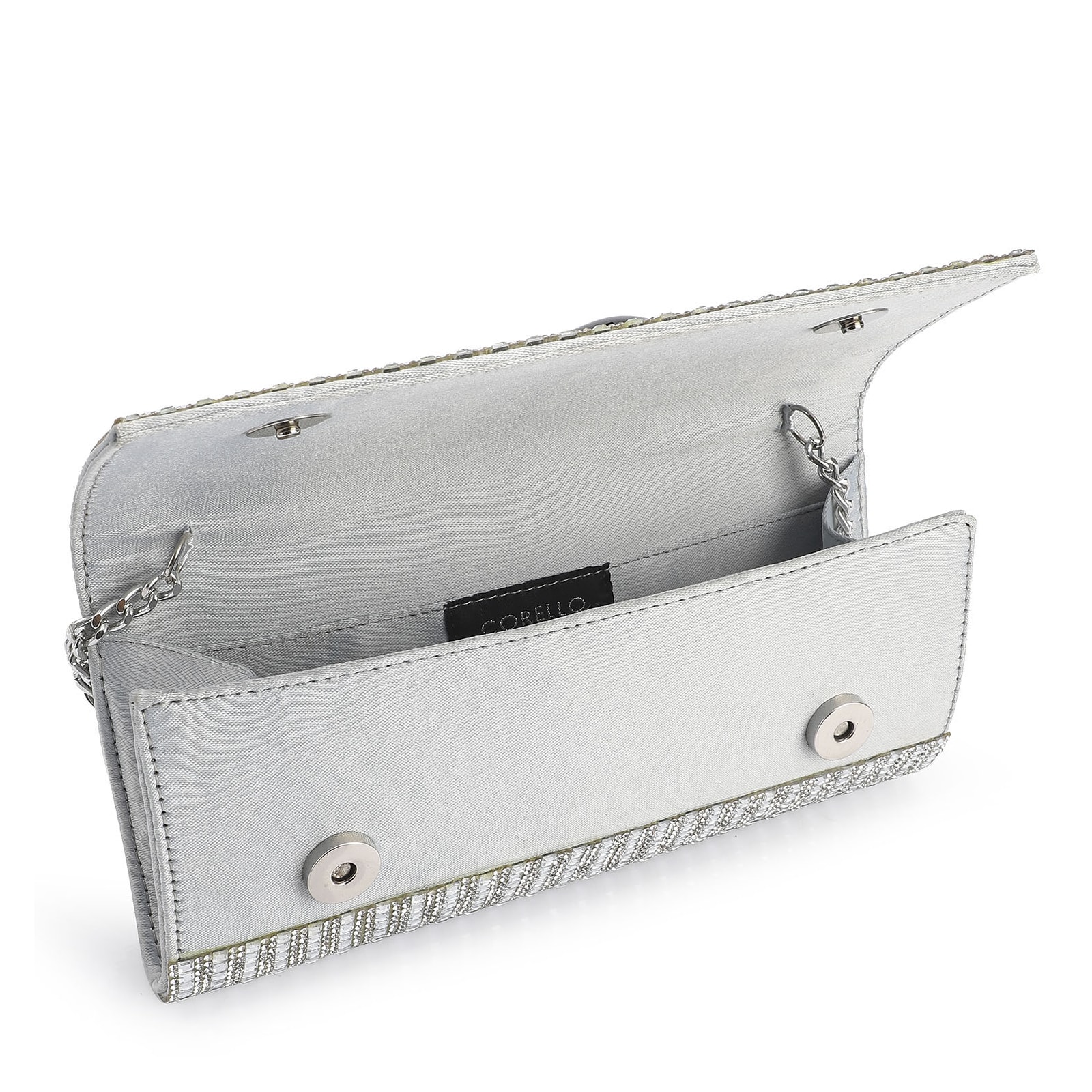 Clutch Strass Prata