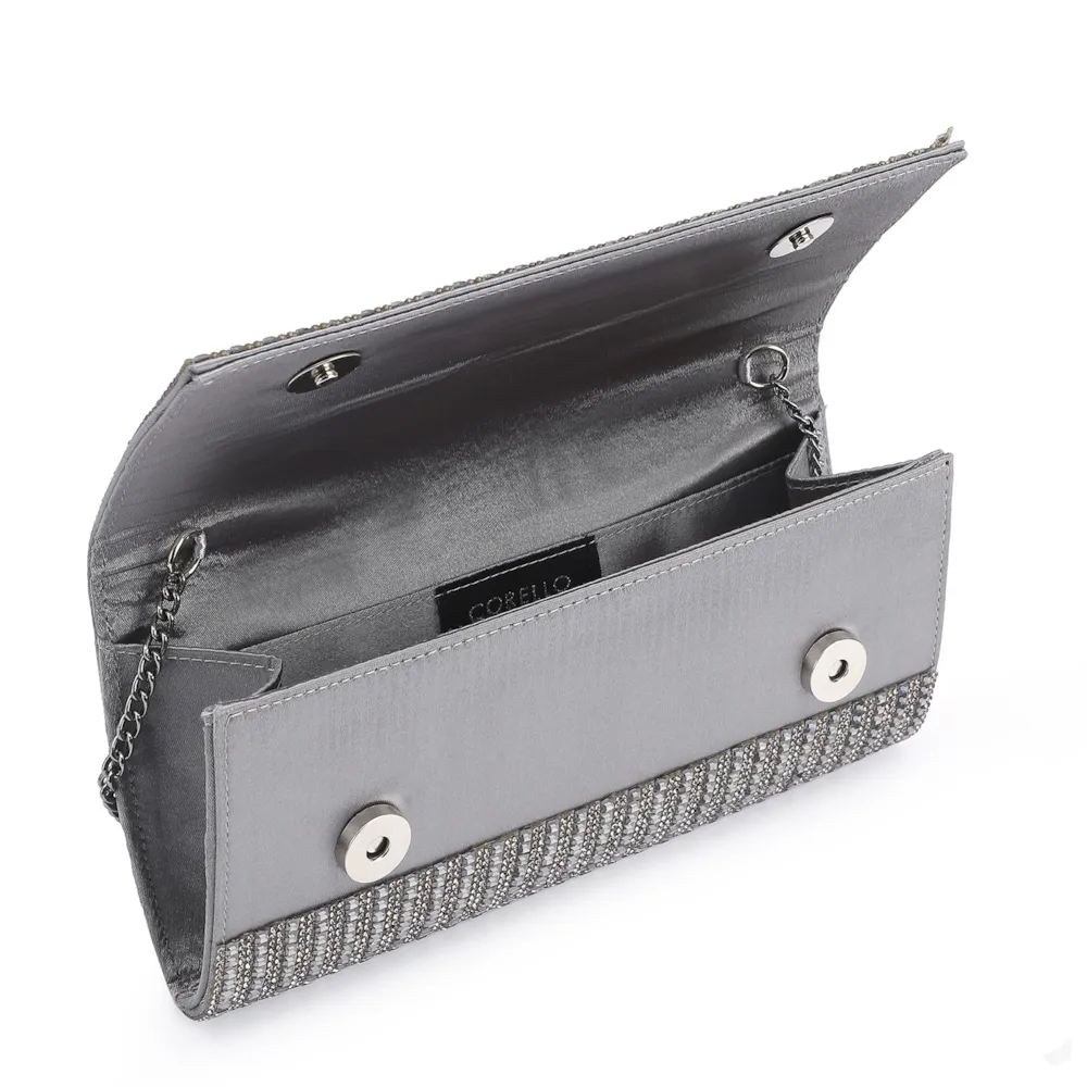 Clutch Strass Prata Grafite - imagem 5