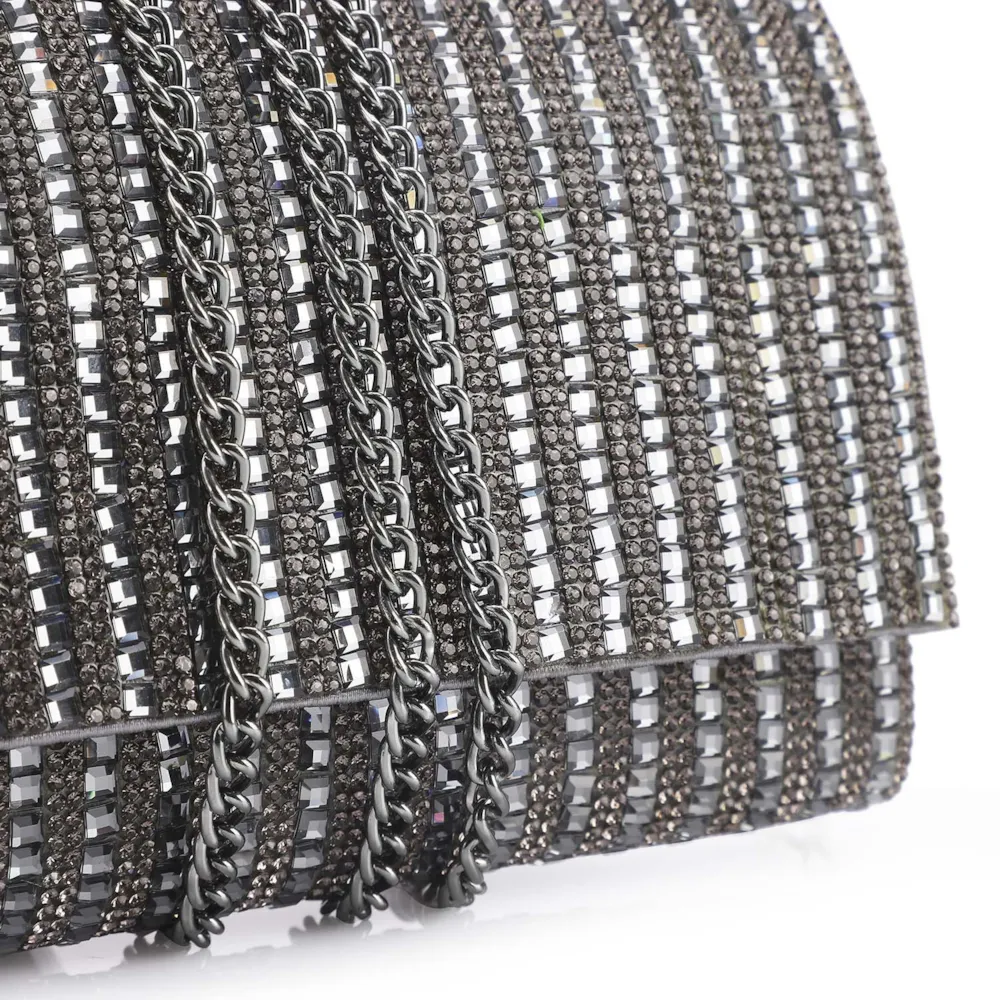 Clutch Strass Prata Grafite - imagem 6