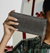 Clutch Strass Prata Grafite - imagem 2