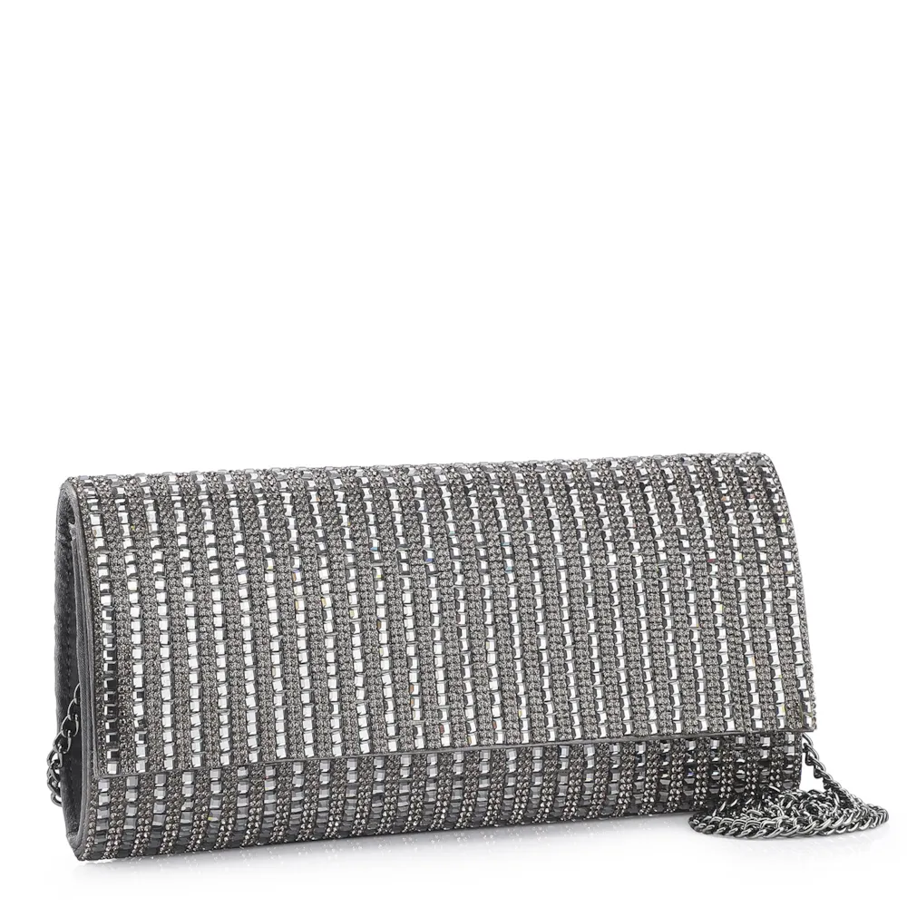 Clutch Strass Prata Grafite - imagem 3
