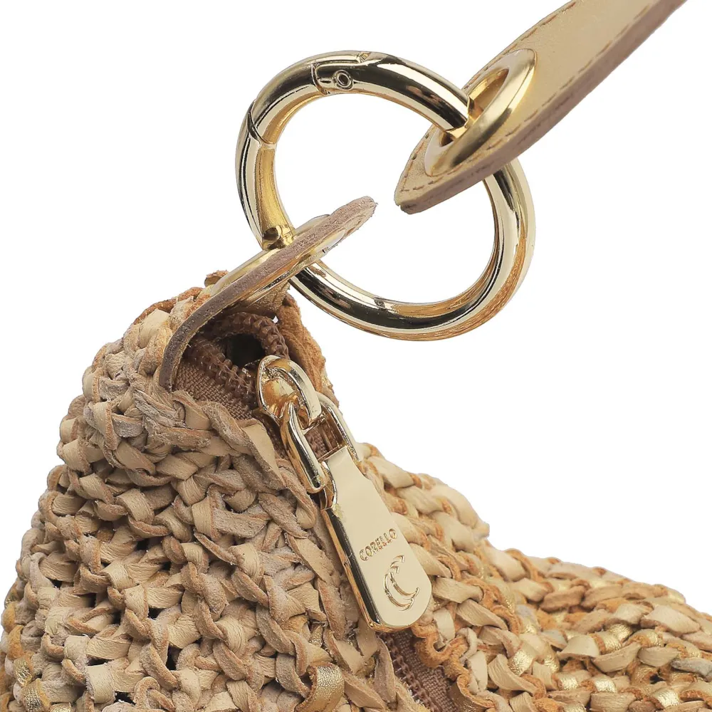 Hobo Tricot Caramelo/Bege - imagem 6