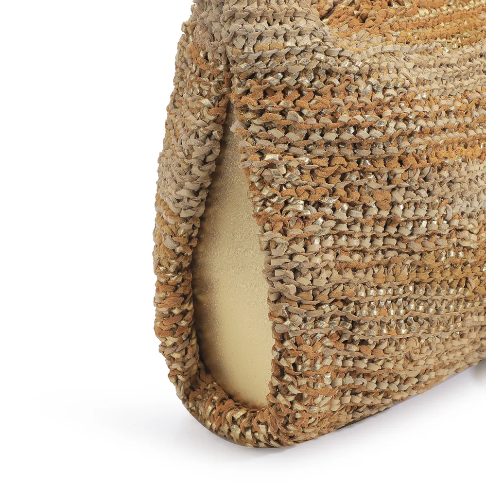 Hobo Tricot Caramelo/Bege - imagem 7