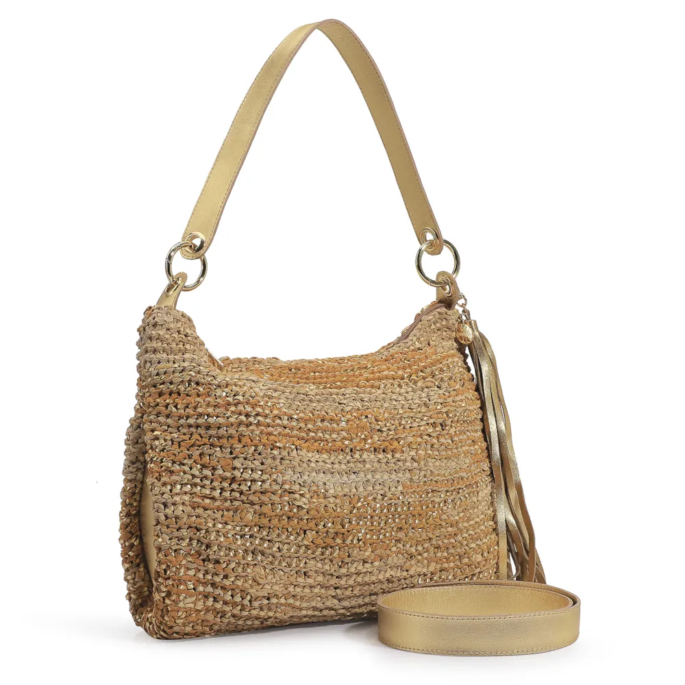 Hobo Tricot Caramelo/Bege - imagem 2