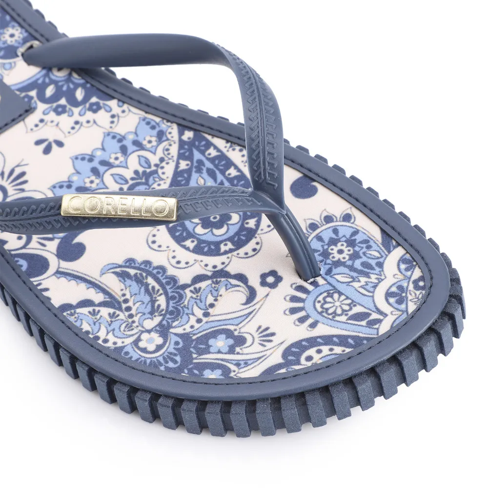 Kit Bolsa Sacola e Rasteirinha Alt Azul Paisley - imagem 5