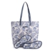 Kit Bolsa Sacola e Rasteirinha Alt Azul Paisley - imagem 1