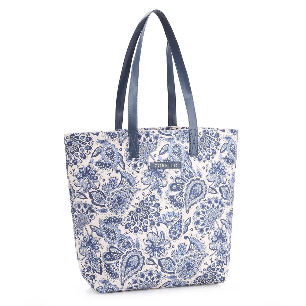 Kit Bolsa Sacola e Rasteirinha Alt Azul Paisley - imagem 2