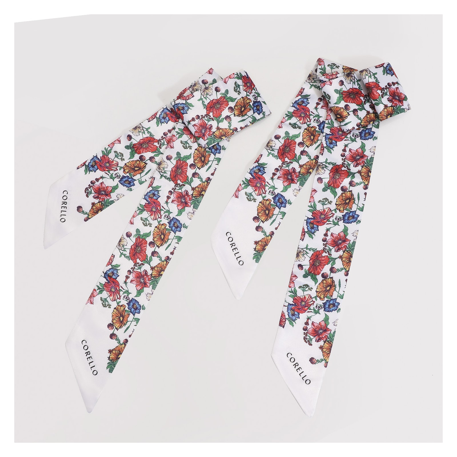 Lenço Feminino Twilly Seda Floral