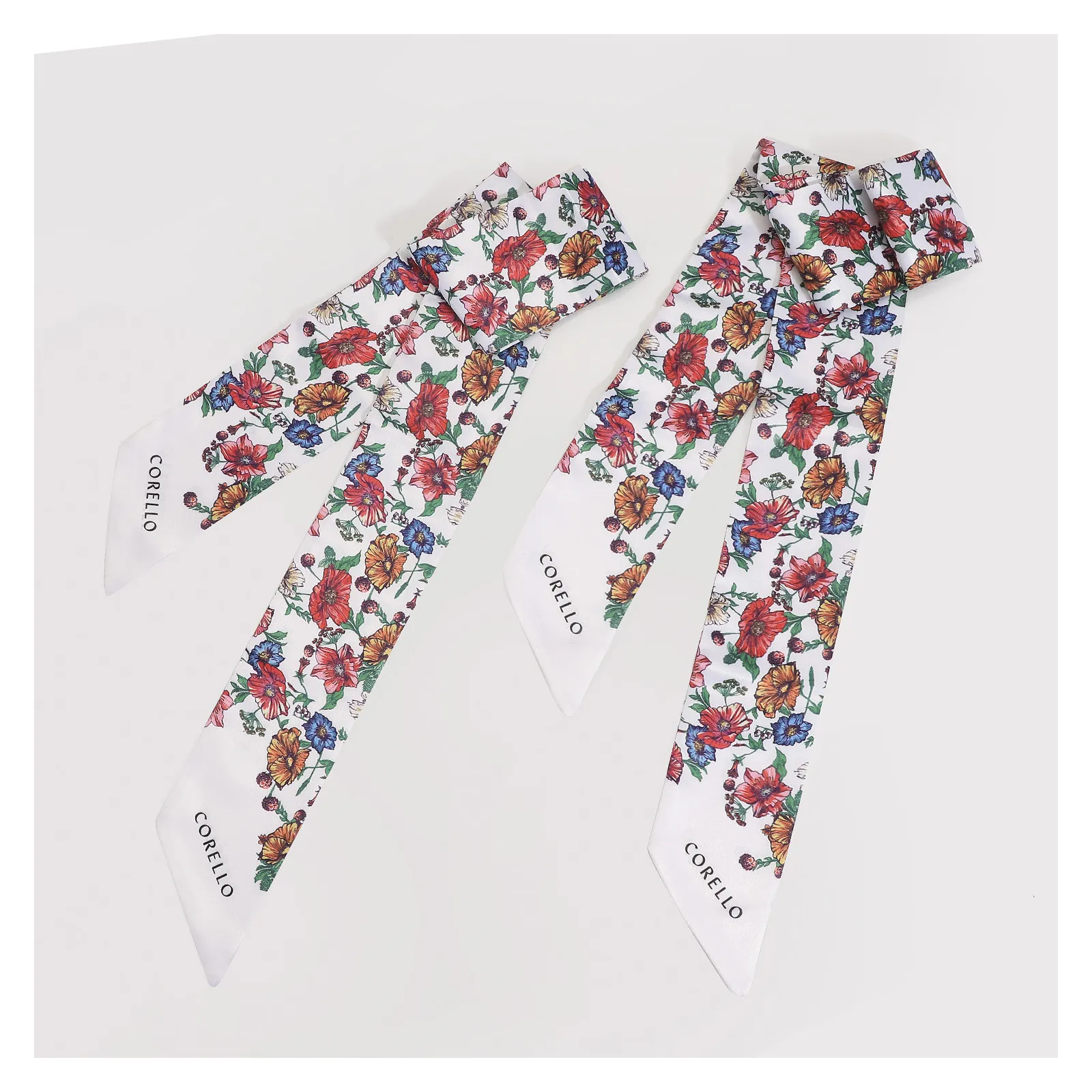 Lenço Feminino Twilly Seda Floral