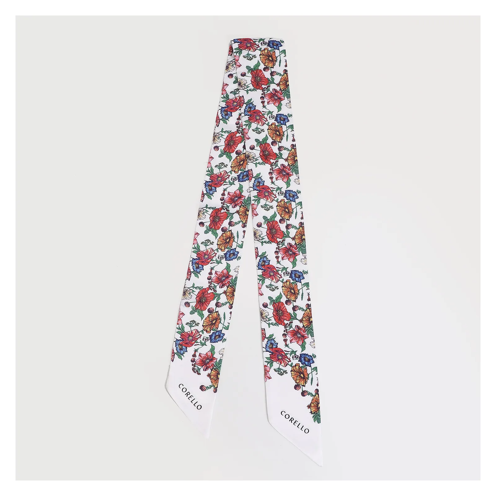 Lenço Feminino Twilly Seda Floral