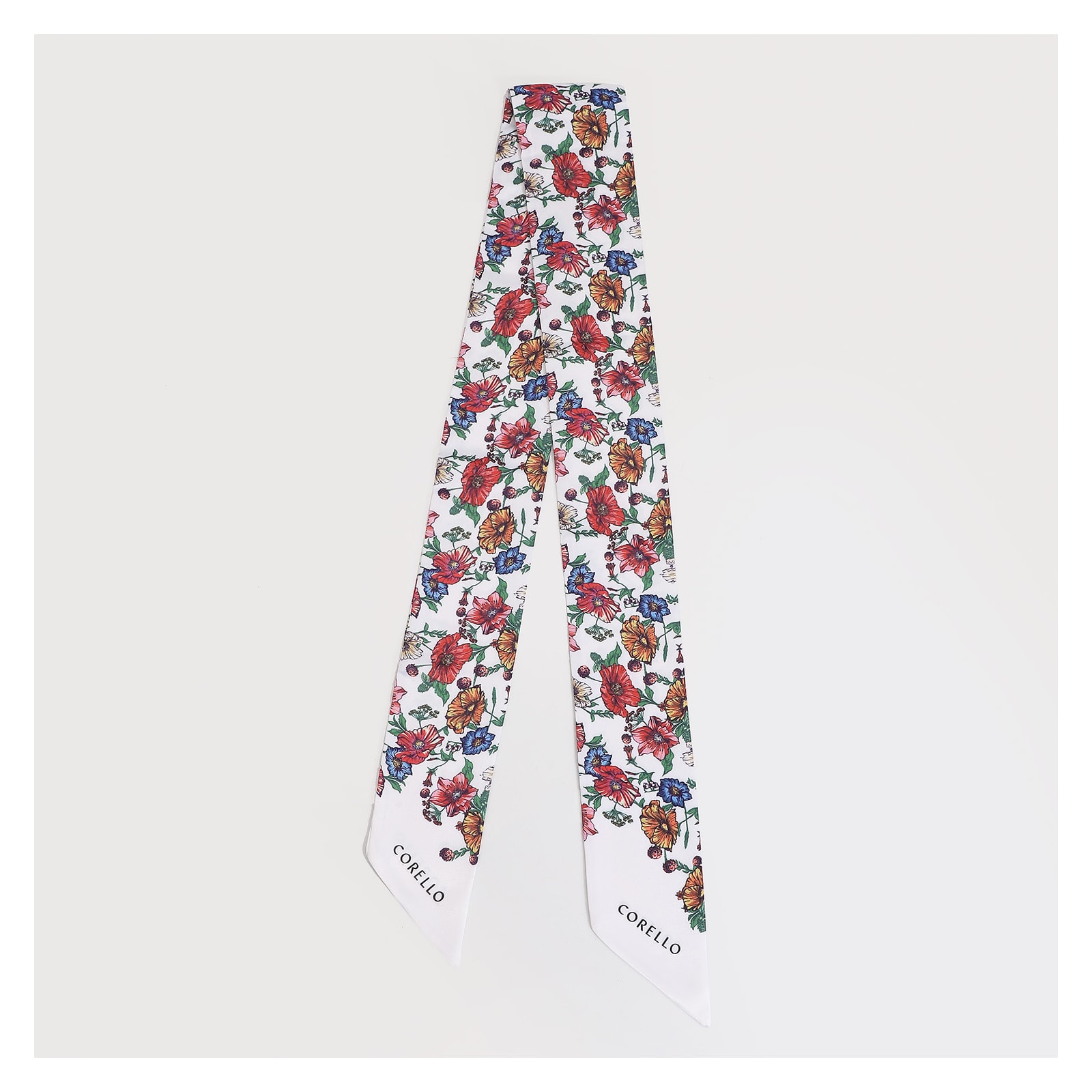 Lenço Feminino Twilly Seda Floral