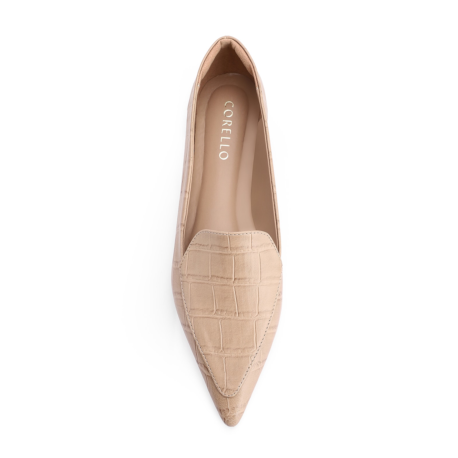 Mocassim Alt Croco Bege